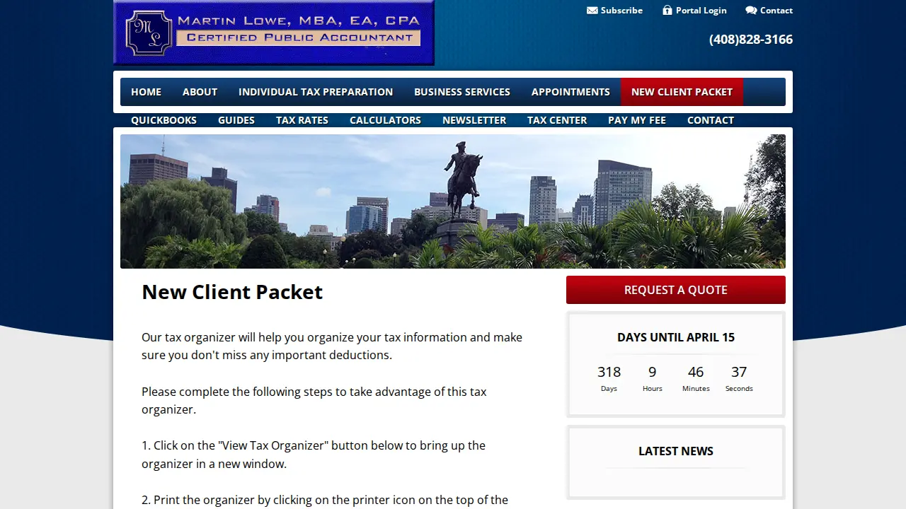 Martin Lowe, CPA page