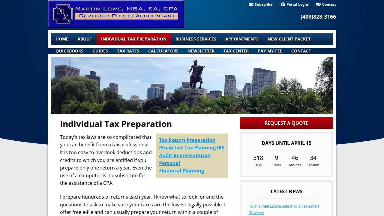 Martin Lowe, CPA page