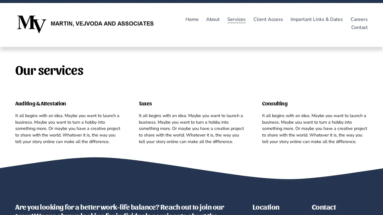 Martin Vejvoda & Associates page