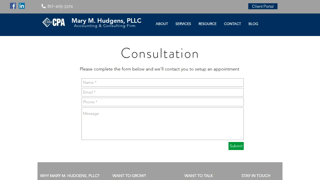 Mary M. Hudgens PLLC page