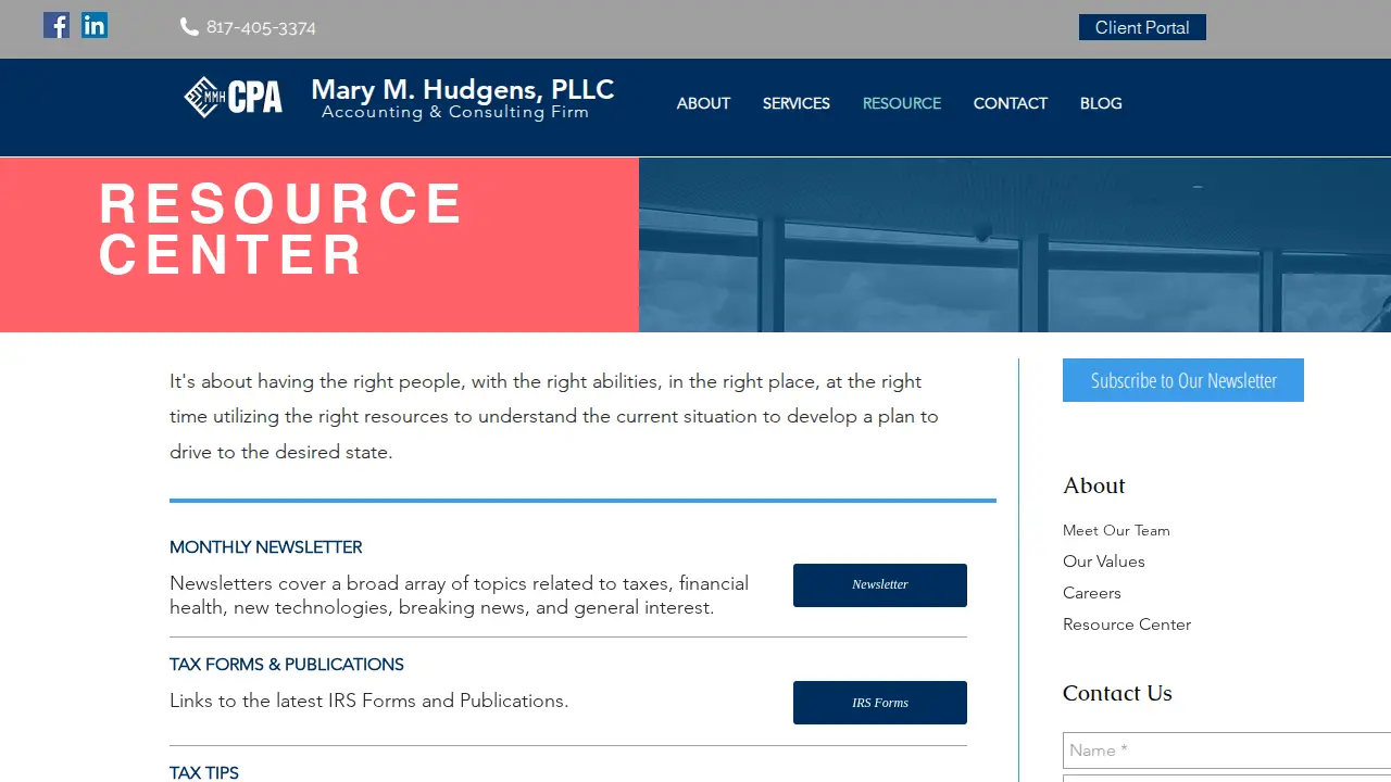 Mary M. Hudgens PLLC page