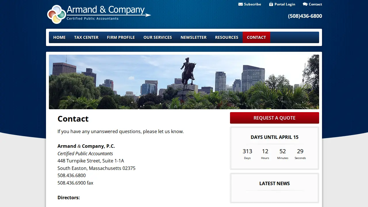Armand & Company, P.C. page