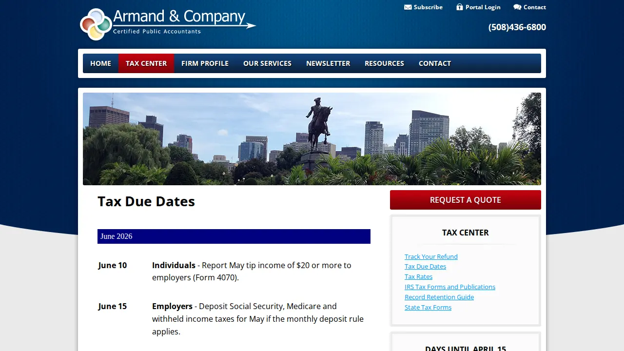 Armand & Company, P.C. page