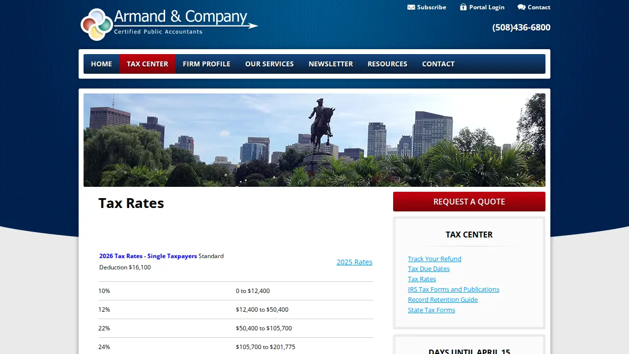 Armand & Company, P.C. page