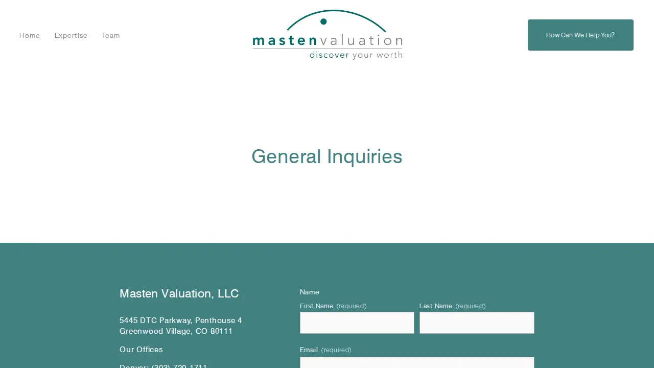 Masten Valuation page