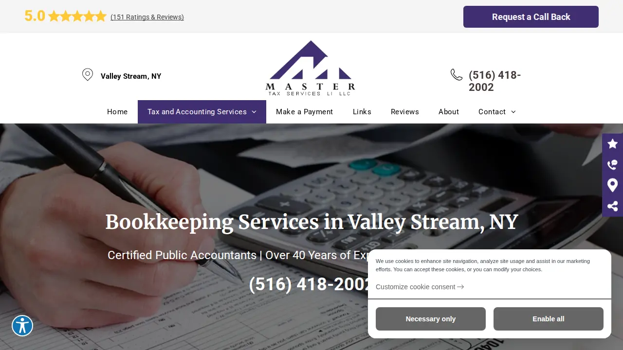 Master Tax Services LI LLC page