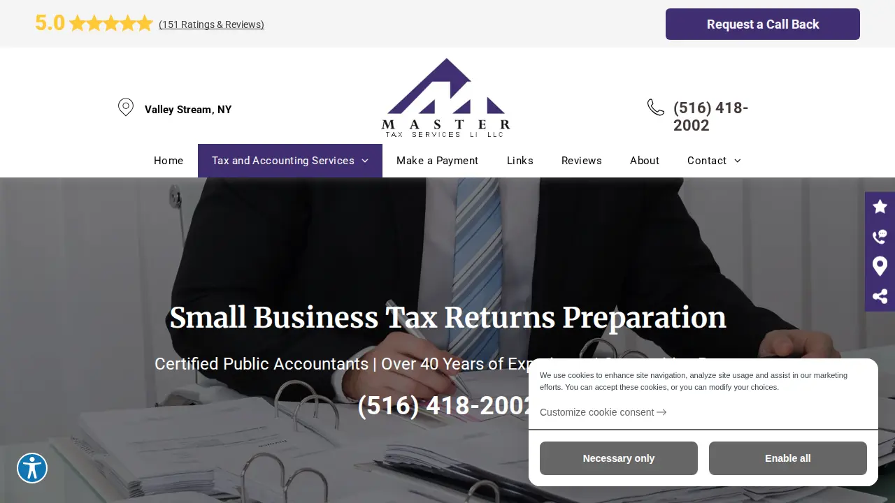 Master Tax Services LI LLC page