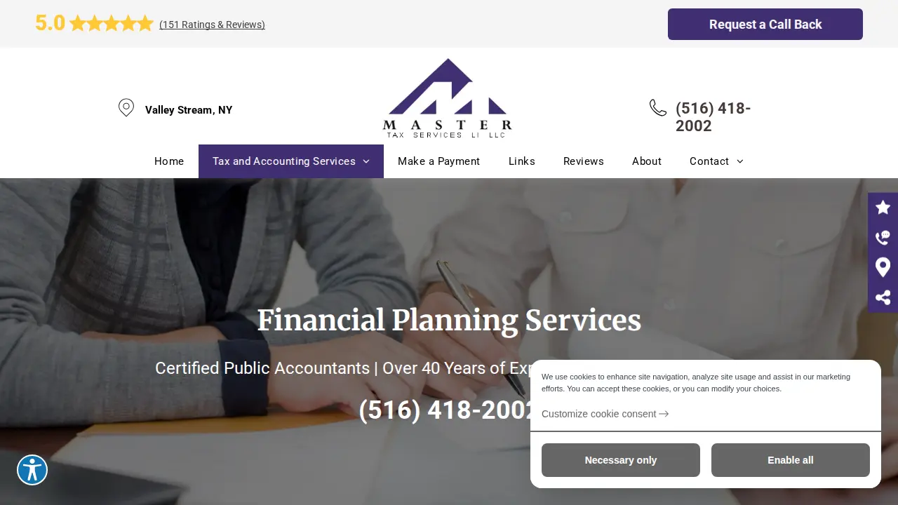 Master Tax Services LI LLC page