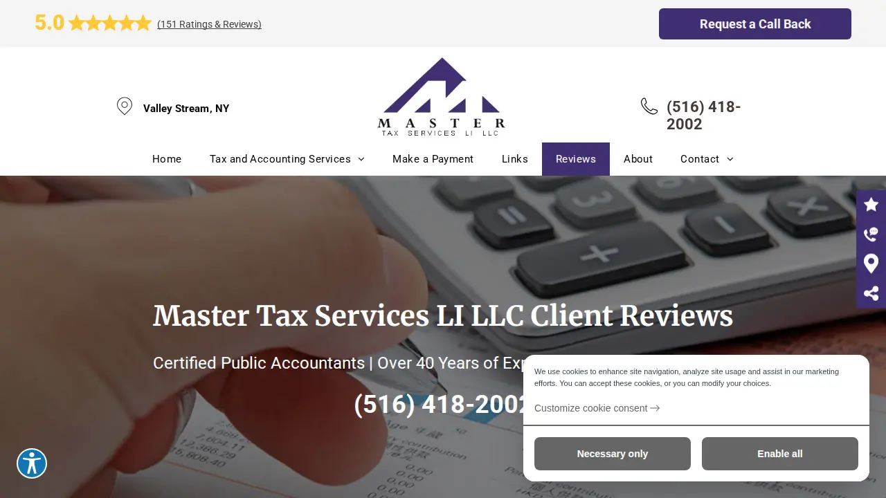 Master Tax Services LI LLC page