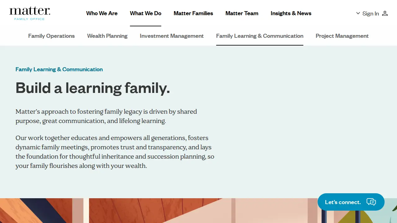 Matter Family Office page