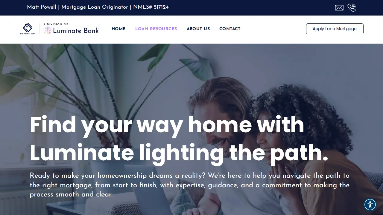 The Powell Team at Luminate Bank page