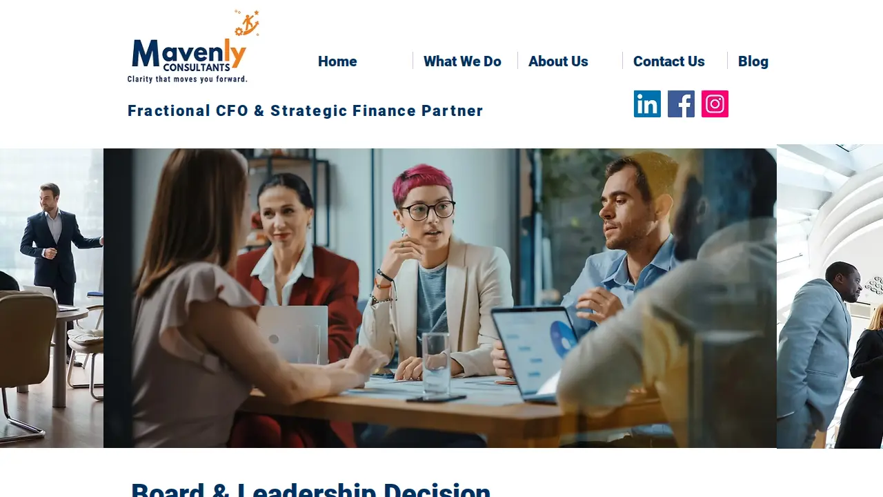Mavenly Consultants page