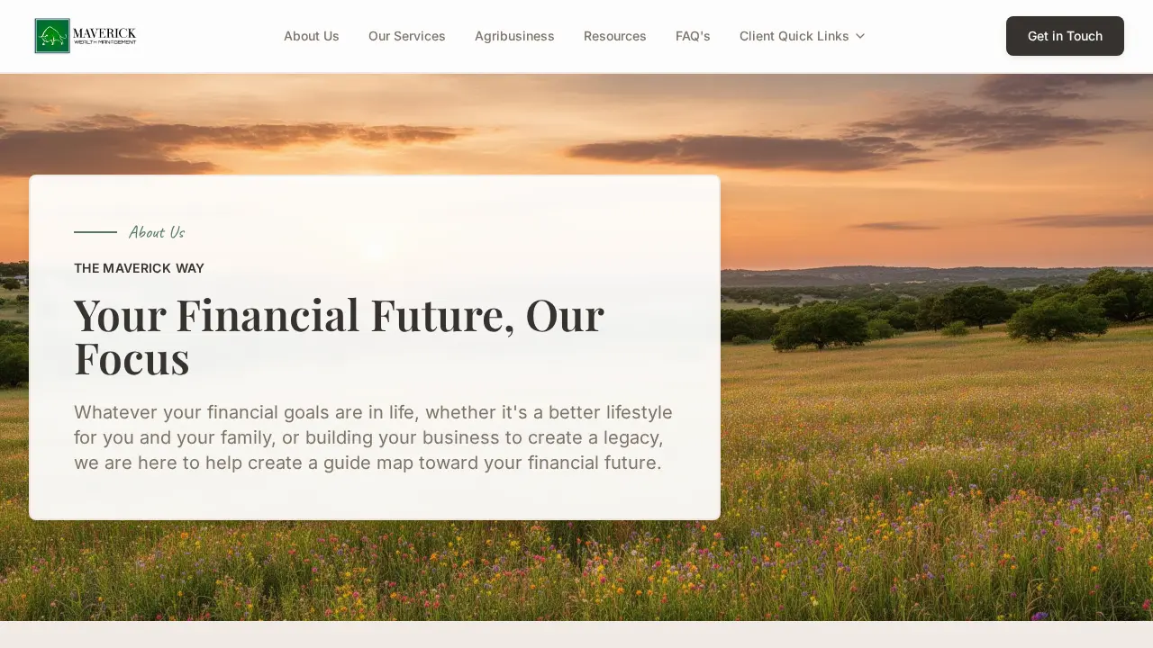 Maverick Wealth Management page