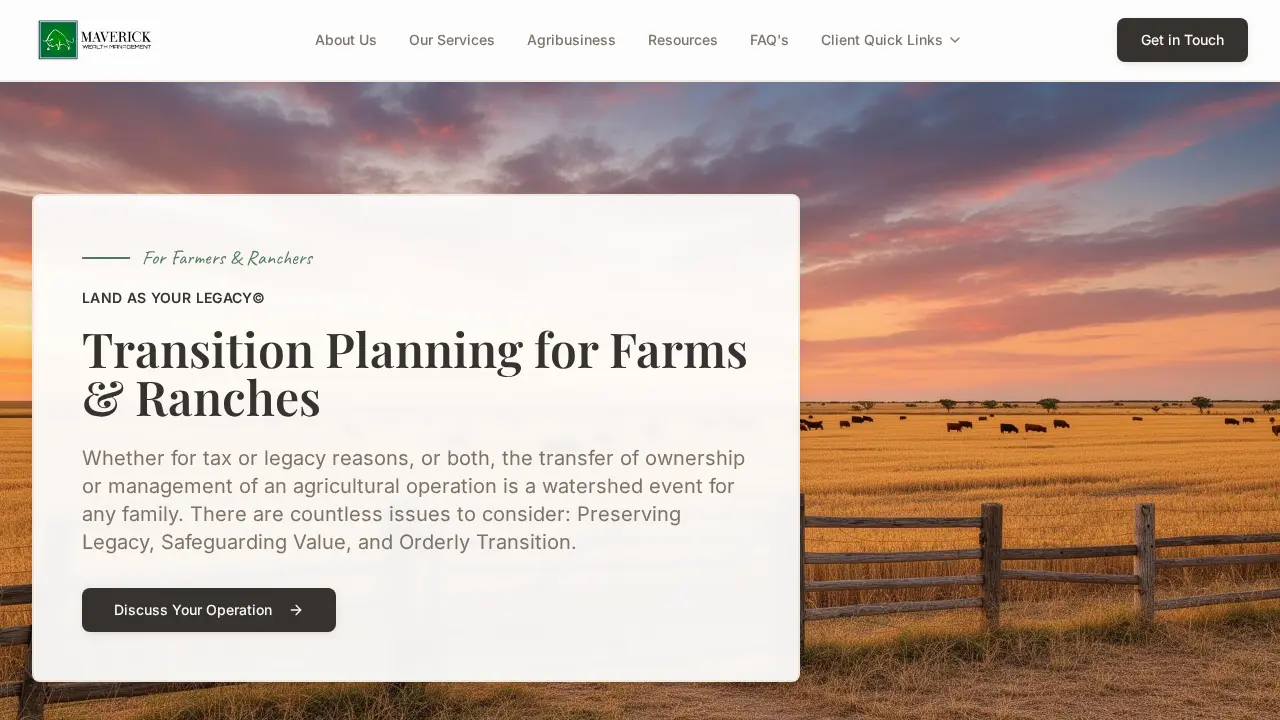 Maverick Wealth Management page