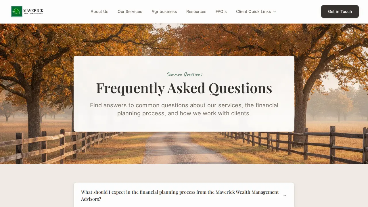 Maverick Wealth Management page