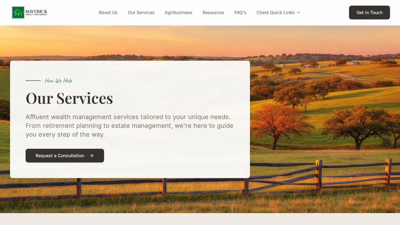 Maverick Wealth Management page
