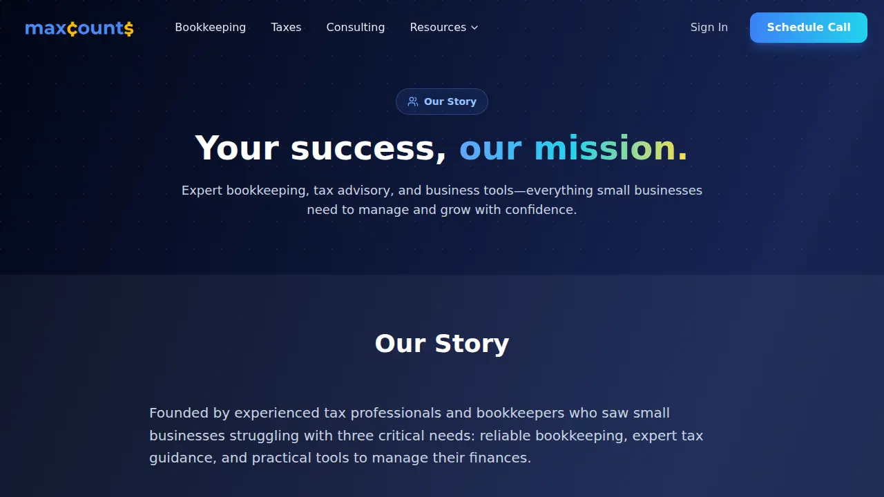 MaxCounts LLC page