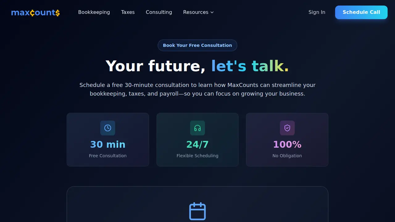 MaxCounts LLC page