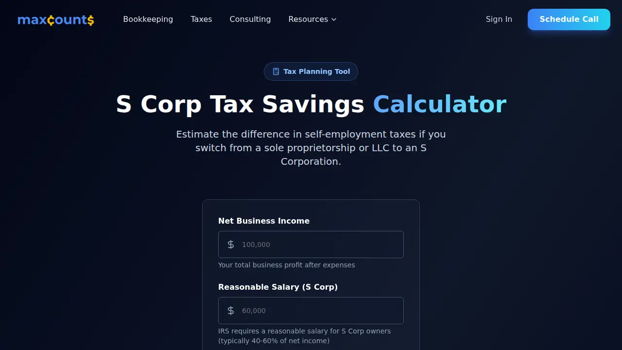 MaxCounts LLC page