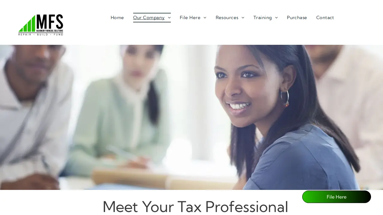 Maximum Tax Pros & Consultation page