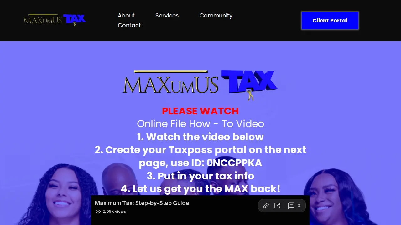 Maxumus TAX page