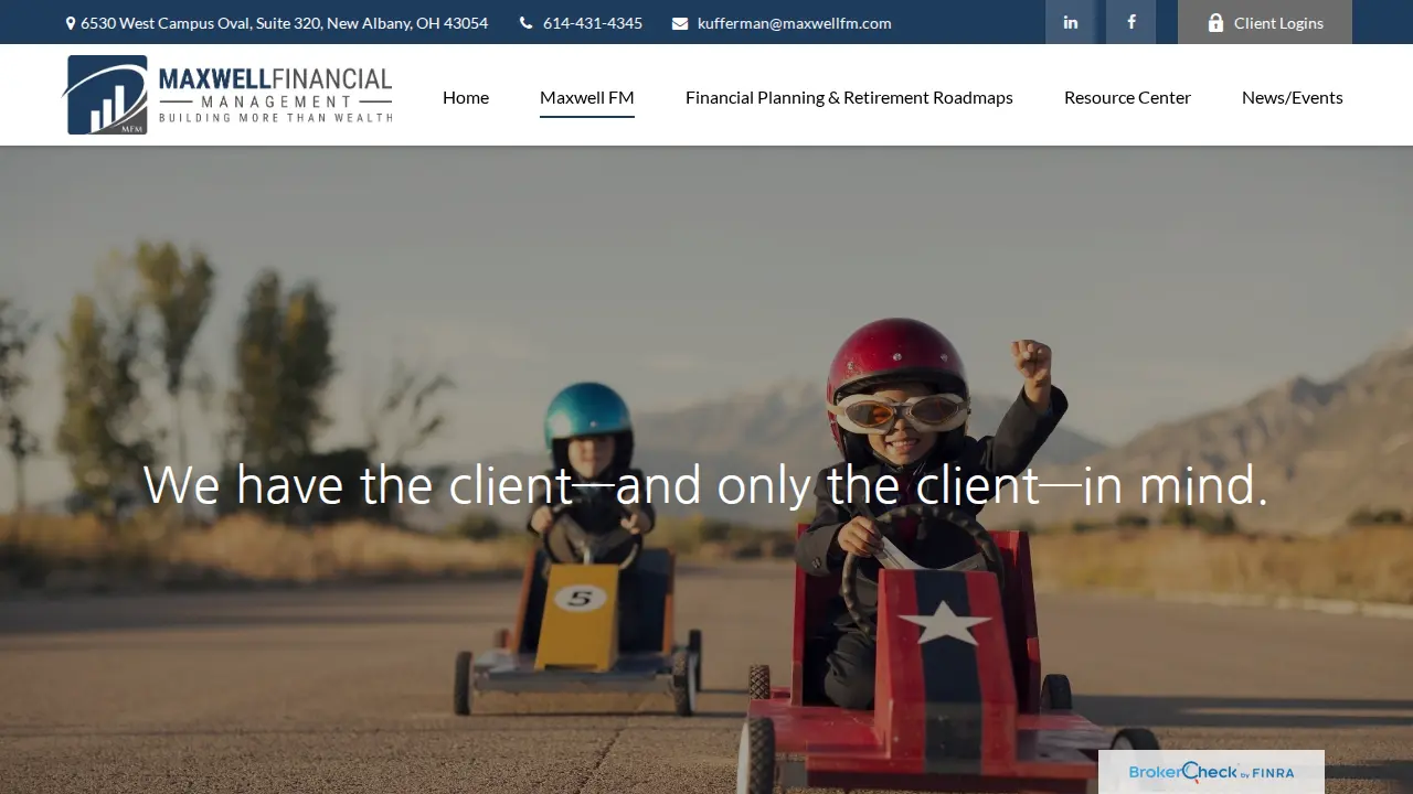 Maxwell Financial Management page