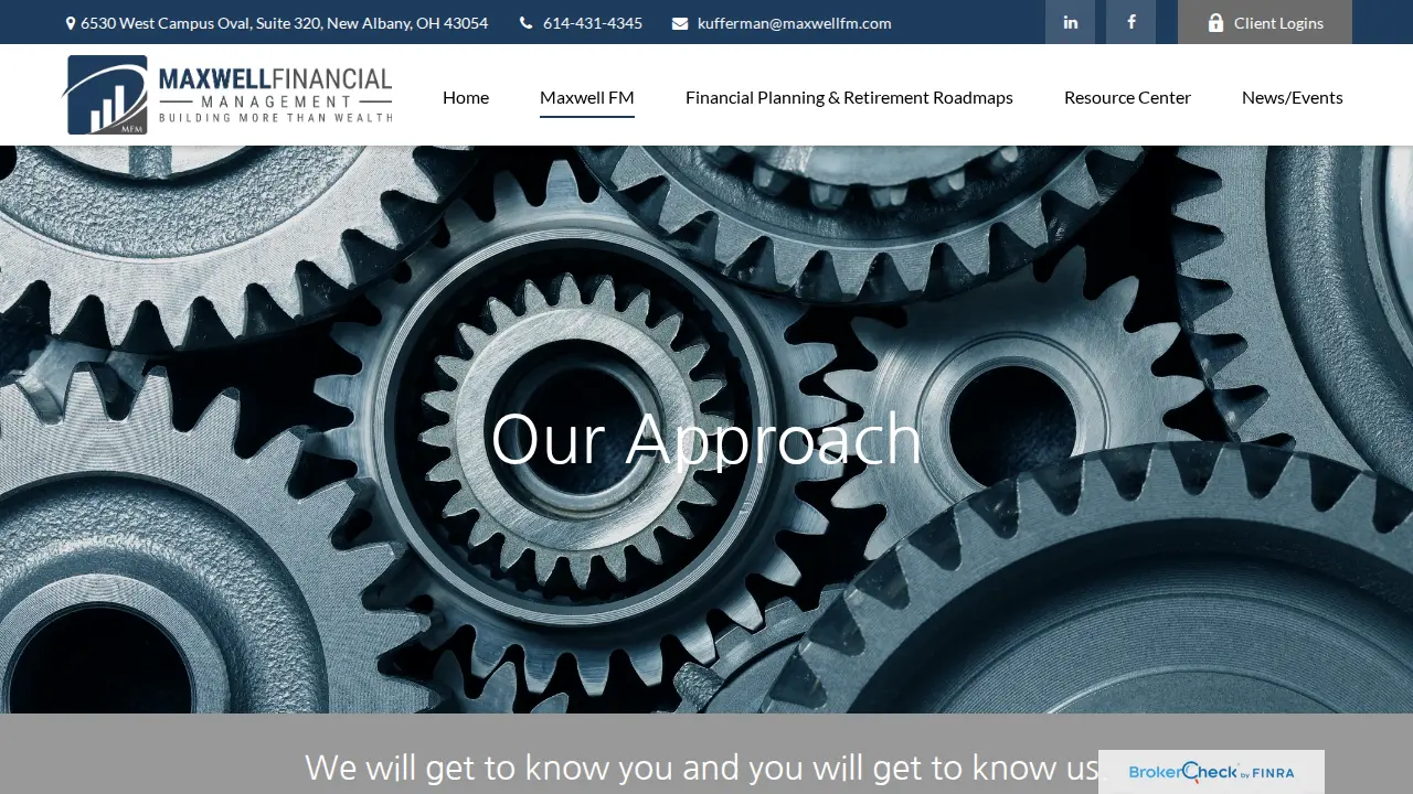 Maxwell Financial Management page
