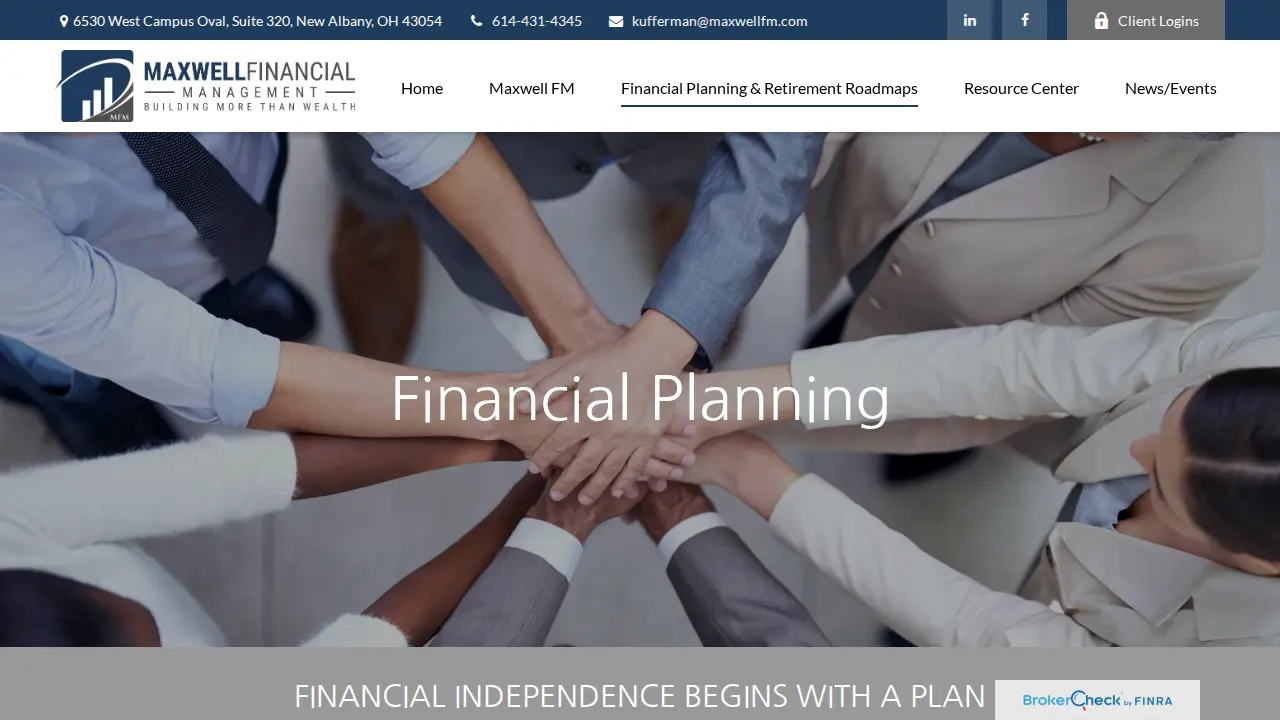 Maxwell Financial Management page