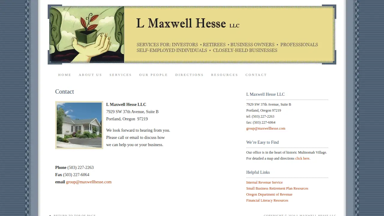 L Maxwell Hesse page