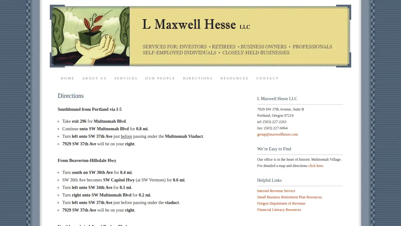 L Maxwell Hesse page