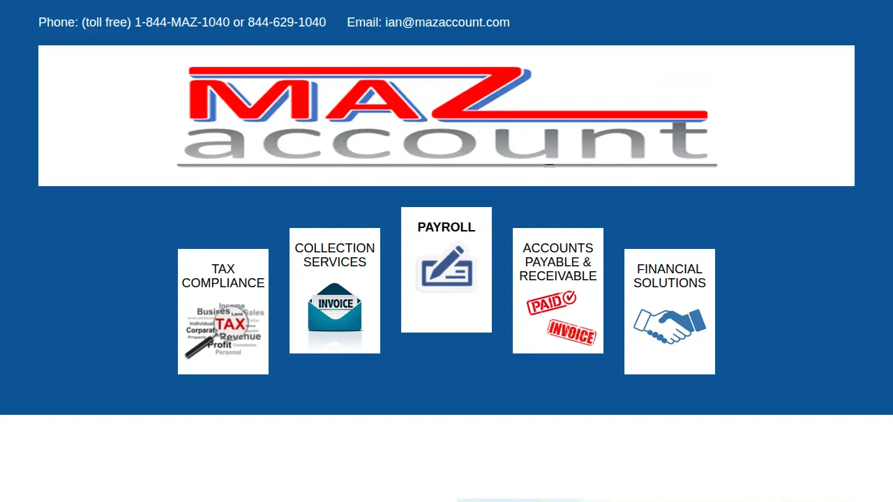 Mazaccount page