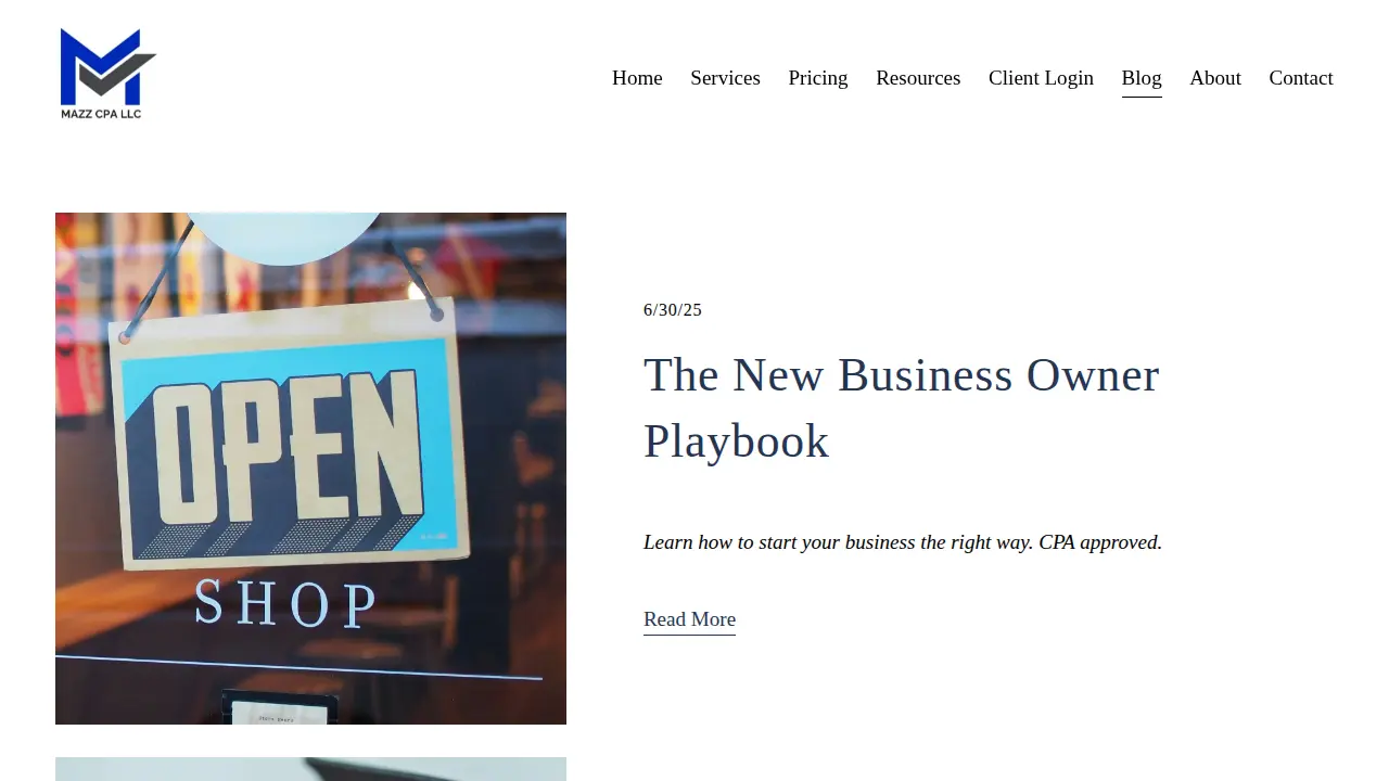 Mazz CPA PLLC page
