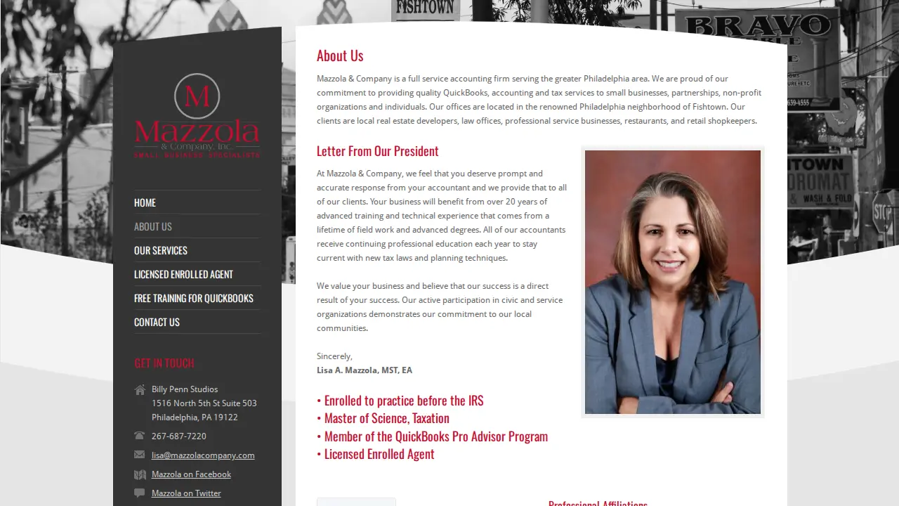 Mazzola & Company page
