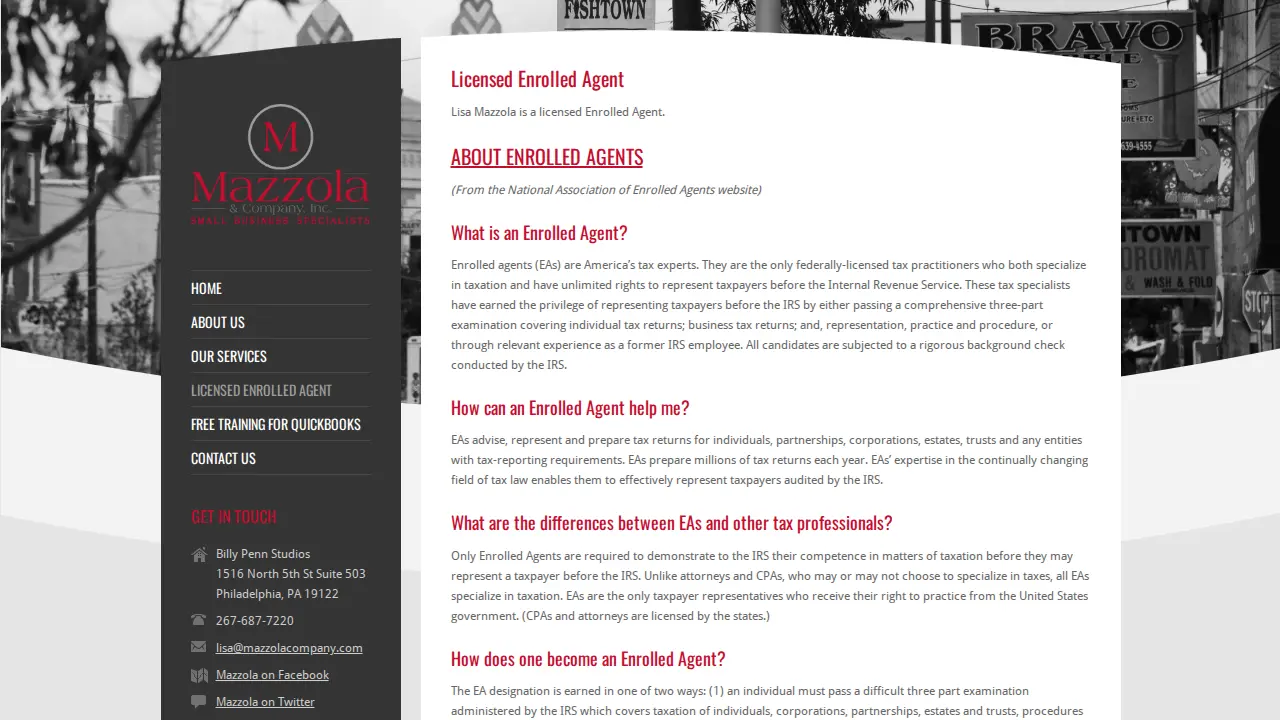 Mazzola & Company page