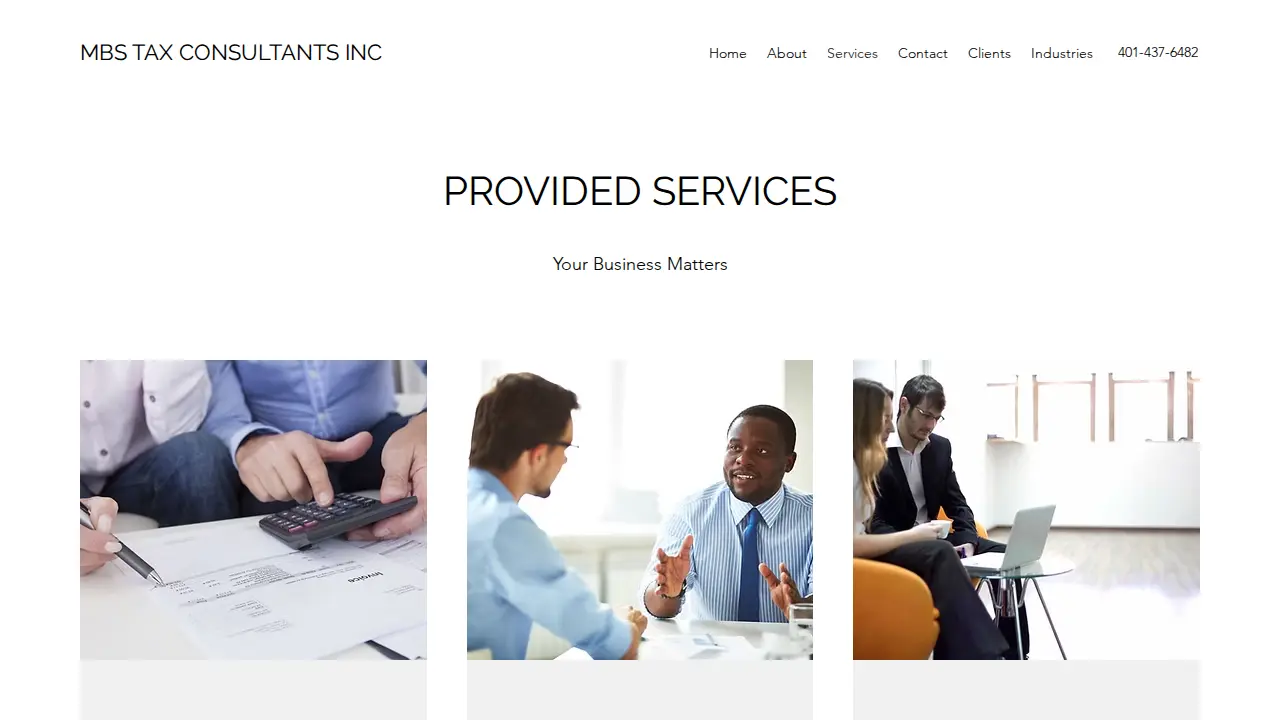 Mbs Tax Consultants page