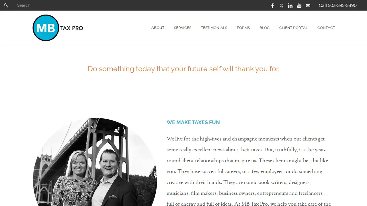 MB Tax Pro page