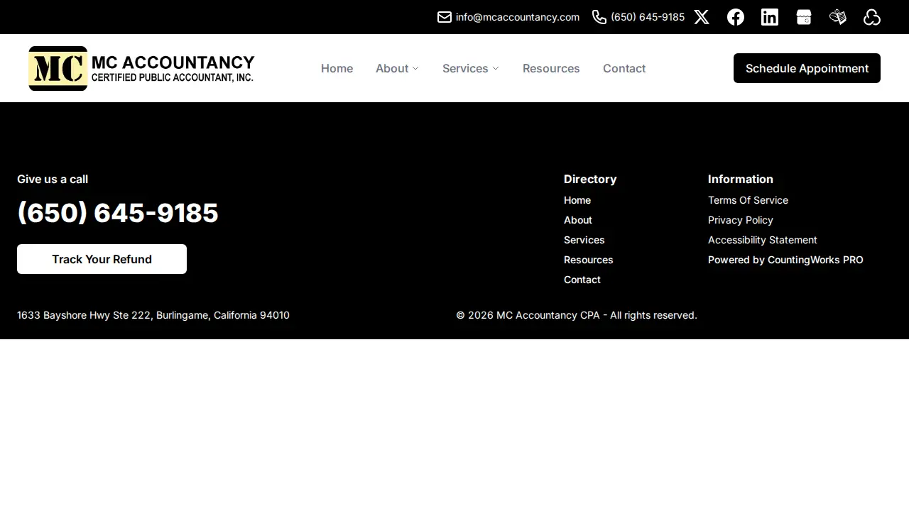 MC Accountancy CPA, Inc. page