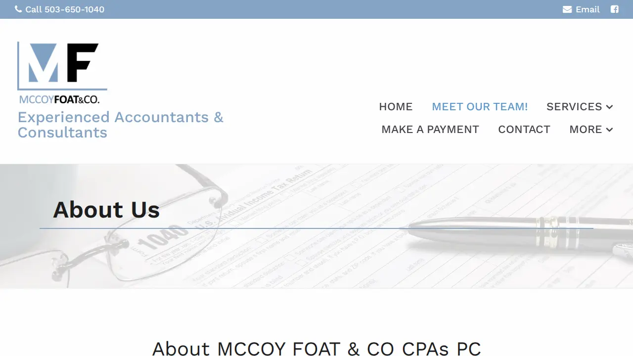 MCCOY FOAT & CO CPAs PC page