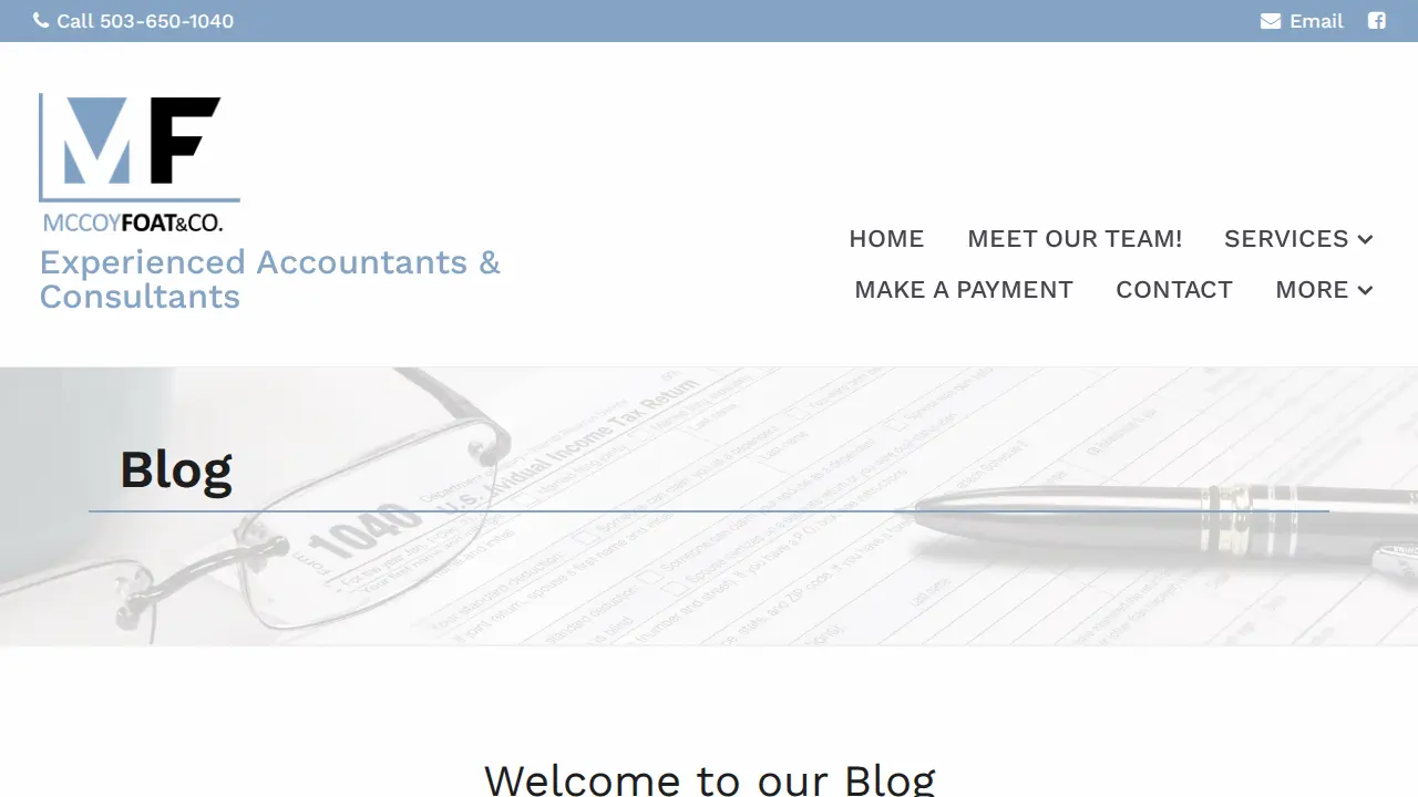MCCOY FOAT & CO CPAs PC page