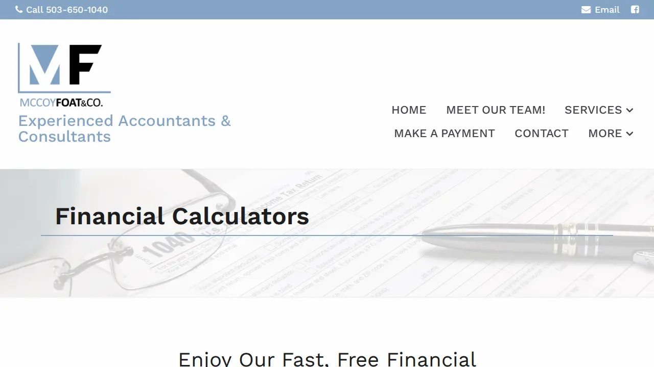 MCCOY FOAT & CO CPAs PC page