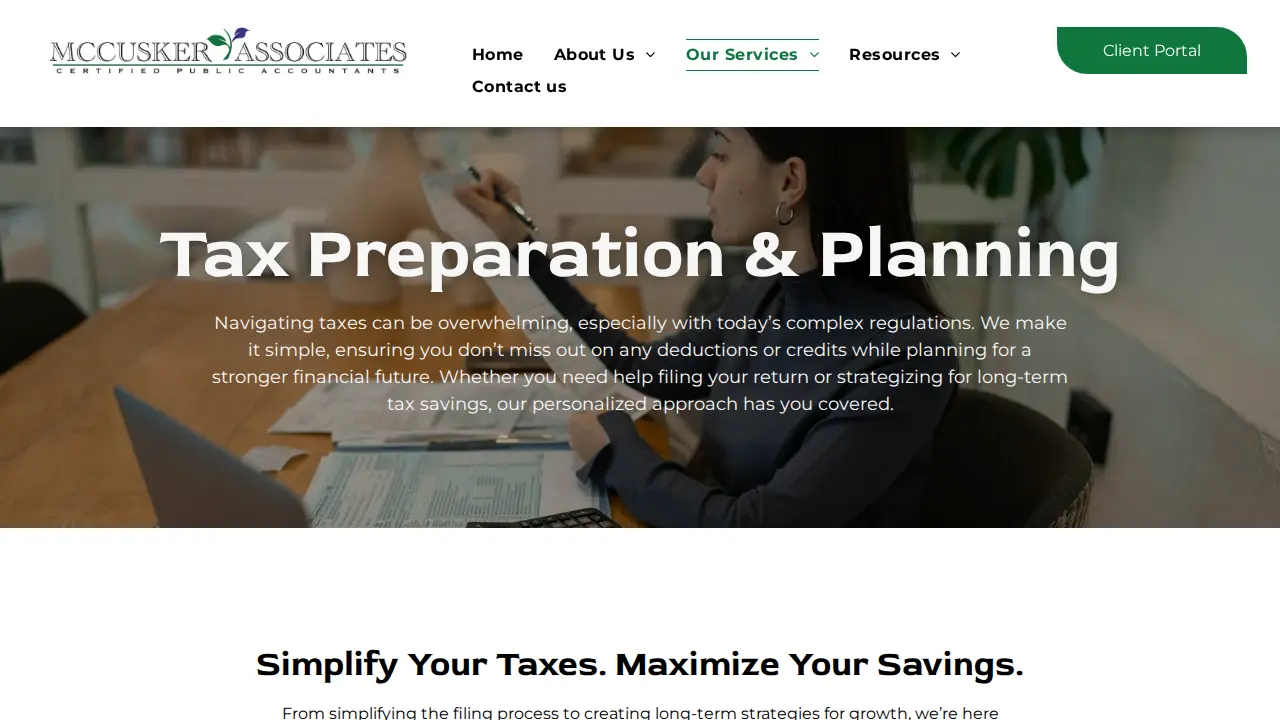 McCusker Associates page