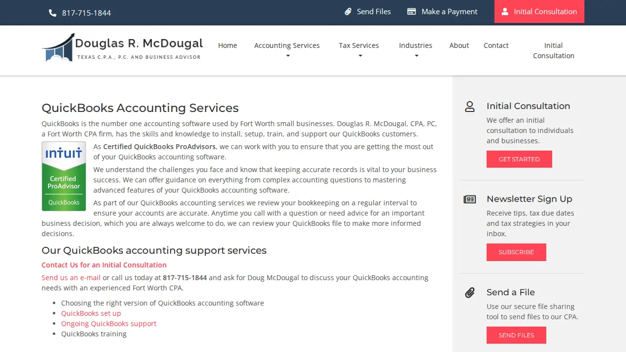 Fort Worth TX CPA Accounting Firm page