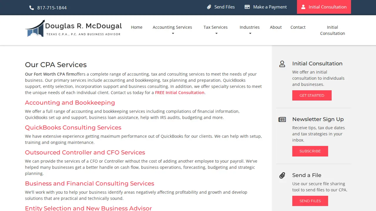 Fort Worth TX CPA Accounting Firm page