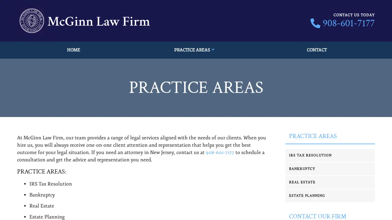 McGinn Law Firm page