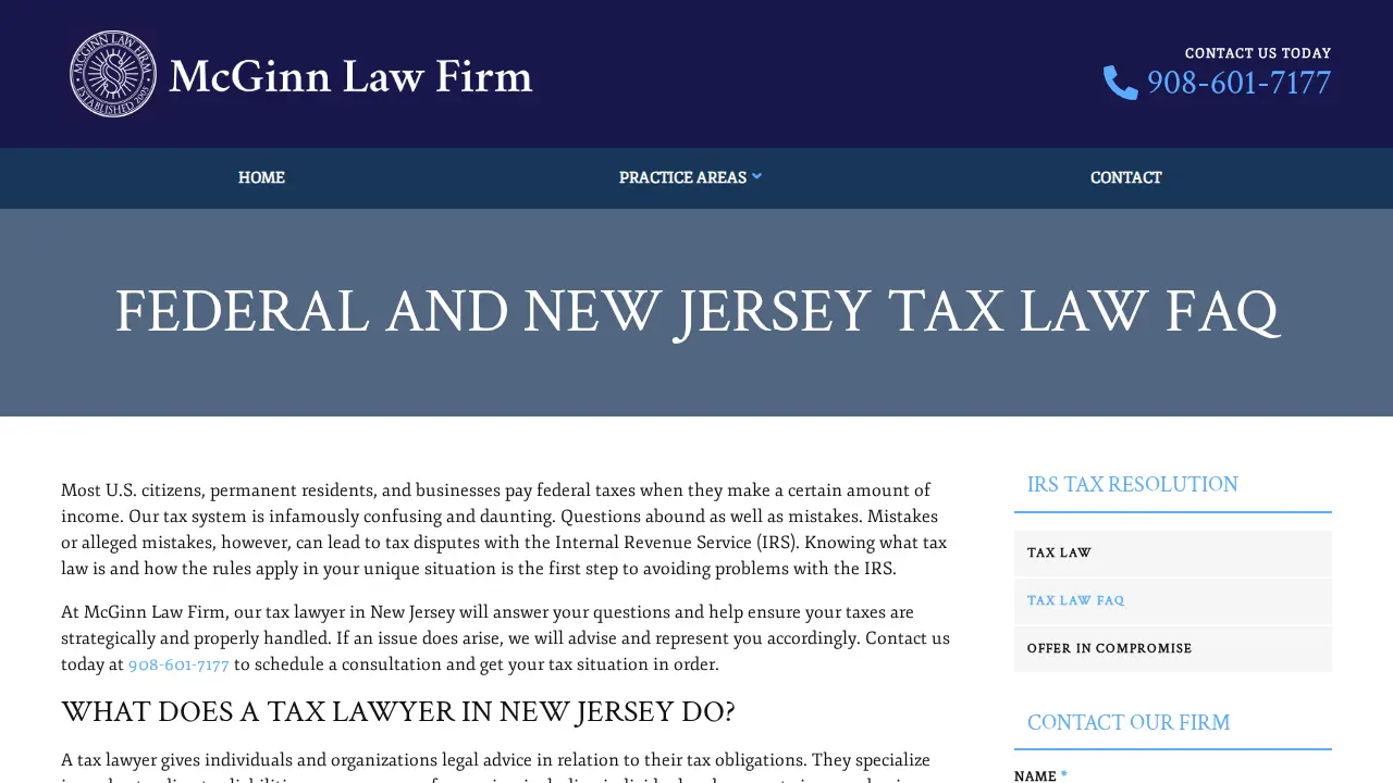 McGinn Law Firm page