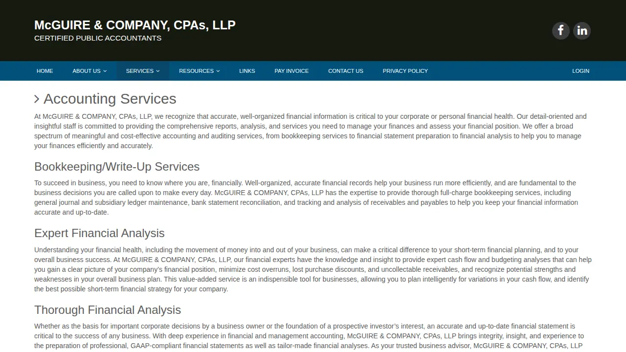 Mc Guire & Company , CPAs, LLP page