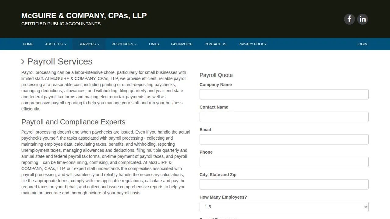 Mc Guire & Company , CPAs, LLP page