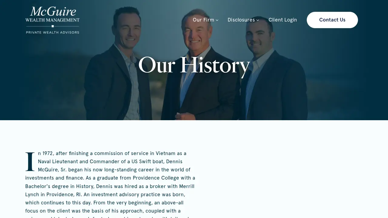 McGuire Wealth Management page