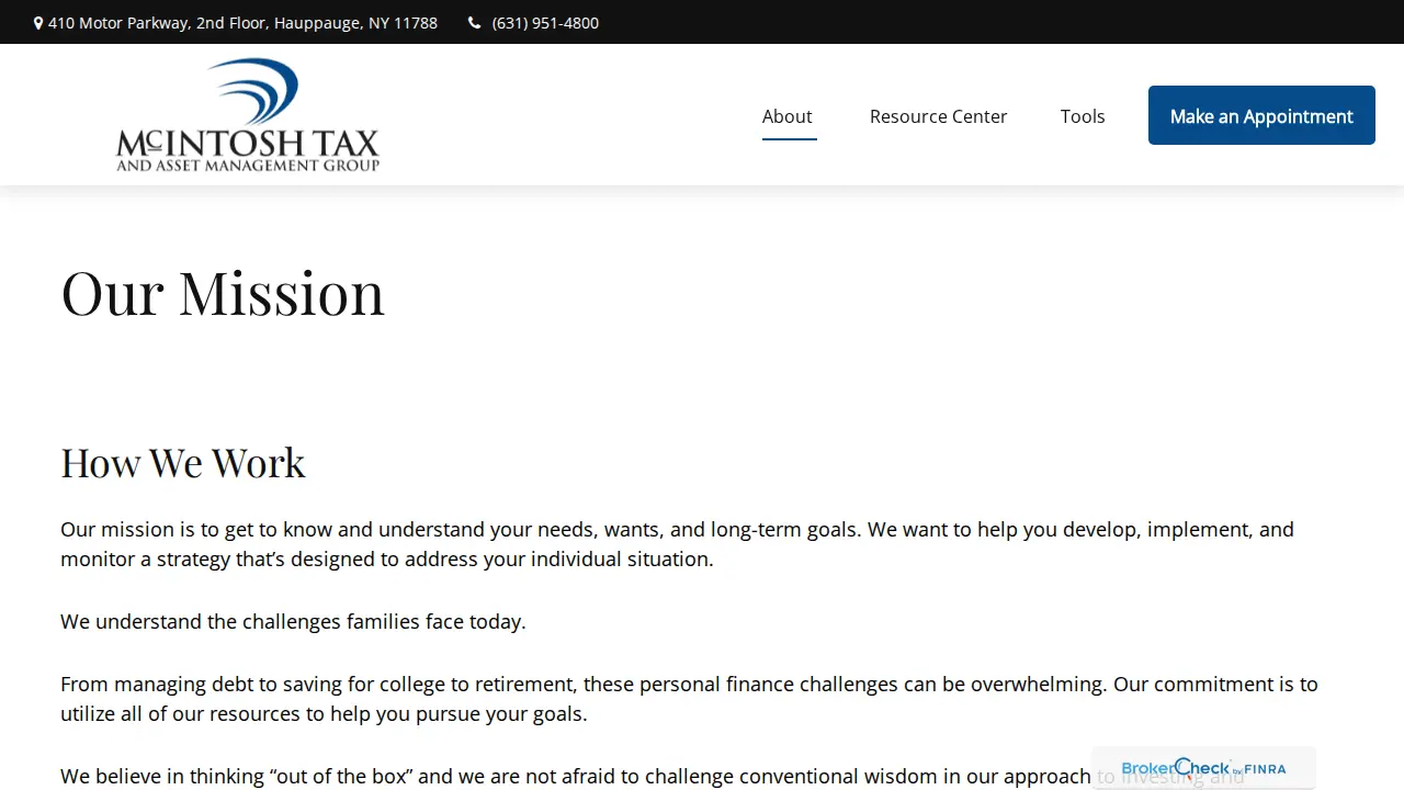 MCINTOSH TAX AND ASSET MANAGEMENT GROUP page