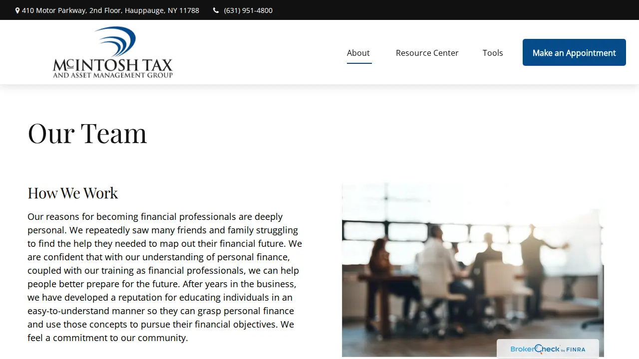 MCINTOSH TAX AND ASSET MANAGEMENT GROUP page
